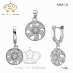 ต่างหูพร้อมจี้ ( เงิน ) = Earring with Pendant ( Silver )