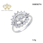 แหวนเพชรcz ประดับเพชร CZ แหวนทรงดอกไม้ ดีไซน์สวยเพิ่มความโดดเด่นให้กับเรียวนิ้ว ให้ลุคของคุณดูสง่า