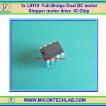 1x L9110H H-Bridge Dual DC motor Stepper motor drive DIP8 PINs IC Chip
