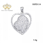 จี้เงินแท้925ประดับเพรชแท้สวิส เกรดดี น้ำใส ,จี้,จี้ เงิน,จี้ เงิน แท้,จี้ เพชร,จี้ เพชร แท้ ราคา ถูก,จี้แฟชั่น,จี้ผู้หญิง,จี้สวยๆ,Pendant silver925