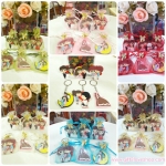 พวงกุญแจยางลายบ่าวสาว แพคเกจถุงผ้าแก้ว