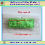 10x Resistor 470 Ohm 1/8 Watt 1% Metal film Resistor (10pcs per lot)