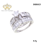 แหวนเพชรคู่ผู้หญิง ประดับเพชรCZ แหวนชูเพชรเม็ดโตๆคู่กับแหวนเพชรรอบวง ใครชอบแหวนหลากรูปทรง สแตคแบบซ้อน 2 เพิ่มความอาร์ตให้กับเรียวนิ้วมือของคุณ