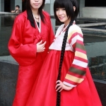 ชุดฮันบก(ชาย) เสื้อคลุมยาว สีแดงสด