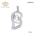 จี้เงินแท้925ประดับเพรชแท้สวิส เกรดดี น้ำใส ,จี้,จี้ เงิน,จี้ เงิน แท้,จี้ เพชร,จี้ เพชร แท้ ราคา ถูก,จี้แฟชั่น,จี้ผู้หญิง,จี้สวยๆ,Pendant silver925