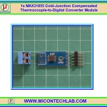 1x MAX31855 Cold-Junction Compensated Thermocouple-to-Digital Converter Module