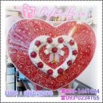 กล่องรับซอง หัวใจเดี่ยวใหญ่ สีแดง