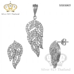 ต่างหูพร้อมจี้ ( เงิน ) = Earring with Pendant ( Silver )