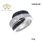 แหวนเงิน ประดับเพชร CZ แหวนดีไซน์แปลกตา ลุคสุดคลาสสิค เรียบหรู ที่ลงตัวทั้งสวยทั้งเก๋ดีทันสมัย ชิคๆไม่ซ้ำใคร