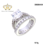 แหวนเพชรคู่ ประดับเพชรCZ แหวนชูคู่กับแหวนเพชรรอบวง สแตคแบบมีแหวนวงใหญ่สุดเป็นหัวใจหลัก สามารถใส่ เป็นคู่ หรือ แยก ใส่ได้ค่ะ