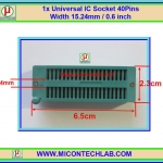 1x Universal IC Socket 40Pins Width 15.24mm / 0.6 inch 3M Brand