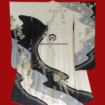 furisode kimono ขาว-ดำ001
