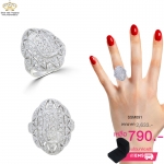 แหวนผู้ชาย ประดับเพชรCZ แหวนทรงหน้าใหญ่อลังการสุดๆ เสริมให้คุณดูมีภูมิฐานขึ้นมาอีกระดับ รูปแบบคัดสรรมาเหมาะสมและมีรสนิยม