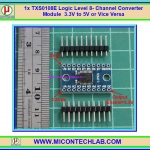1x TXS0108E Logic Level 8- Channel Converter Module 3.3V to 5V or Vice Versa