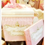 กล่องรับซอง ลาย Wedding สีชมพู