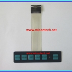 1x คีย์สวิตซ์เมมเบรนสวิตซ์ ขนาด 1x6 คีย์ keypad แบบมี LED