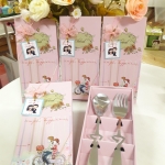 ช้อนส้อมกล่องชมพู ชุดเล็ก