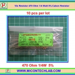 10x ตัวต้านทาน 470 Ohm 1/4 Watt 5% Cabon Resistor
