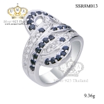 แหวนเงิน ประดับเพชร CZ ดีไซน์เริศ คุณภาพจัดเต็ม รับประกันไม่มีผิดหวัง งานดีไซน์ที่เน้นงานให้ดูมีมิติ ใส่แล้วไม่ซ้ำกับใครแน่นอน