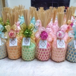 ผ้าเช็ดหน้านาโนหลากสี แพคเกจชะลอมจุก