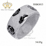 กำไลเงินแท้925ประดับเพรชแท้สวิส เกรดดี น้ำใส