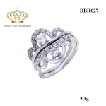 แหวนเพชรคู่ ประดับเพชรCZ แหวนออกสไตล์วินเทจ แฟชั่นแหวนสุดชิคที่ไต่ระดับความเก๋เข้าไปอีกขั้น จะสวมใส่แค่วงเดียวให้เป็นสไตล์เรียบๆ หรือจะใส่แบบสแตคซ้อน 2 ก็ได้ค่ะ