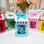 แก้วช้อต (แก้วเป๊ก) ลายกล่องบ้าน