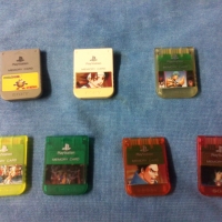 PS1 MEMORY CARD (ตลับแท้, 15 BLOCKS, มือสอง, พร้อมสติ๊กเกอร์ภาพเกมหน้าตลับ)