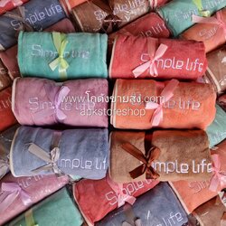 ขายส่ง ผ้าเช็ดตัวนาโน สีพื้น-SL(ม้วน+ผูกโบว์) ส่ง 52 บาท