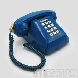 โทรศัพท์วินเทจสีน้ำเงิน