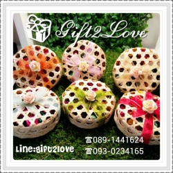 บุหงากลิ่นหอม แพคเกจชะลอมฝาครอบคาดโบว์