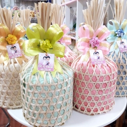 ผ้าขนหนูรับไหว้ แพคเกจชะลอม