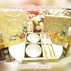 ชุดชามตะเกียบรับไหว้ แบบ 2 ชาม