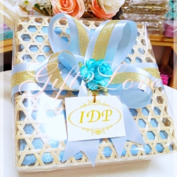 ผ้าแพรรับไหว้ ขนาด 5 ฟุต แพคเกจชะลอมฝาครอบ