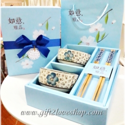 ชุดชามตะเกียบรับไหว้ แบบ 2 ชุด/กล่อง