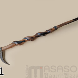 ขอสับช้างด้ามไม้เถาวัลย์รัดเกลียว