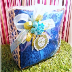 ผ้าแพรรับไหว้ ขนาด 5 ฟุต แพคเกจชะลอมฝาเปิด