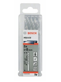 ดอกเจาะสแตนเลส HSS-CO 8.2 mm. BOSCH (5ดอก/แพค) 2608588100