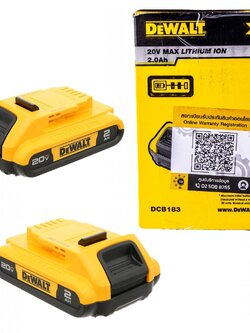 DEWALT รุ่น DCB183-B1 แบตเตอรี่ Lithium-ion 2.0Ah 20V Max