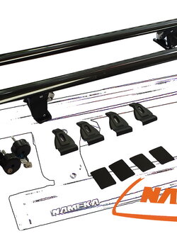 roof rack NC-20 ชุดขาจับแร็คหลังคาพร้อมคานขวาง มีกุญแจกันขโมย สำหรับรถยนต์ทุกรุ่น