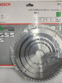ใบเลื่อยวงเดือนตัดไม้ Optiline 9"x60T BOSCH 2608640895