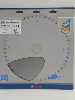 ใบเลื่อยวงเดือนตัดอลูมิเนียม 12"x120T BOSCH 2608642207