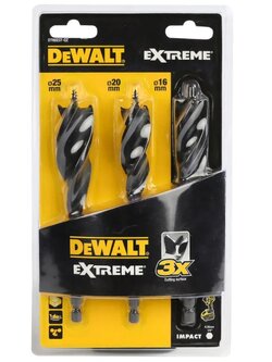 DEWALT รุ่น DT90237-QZ ชุดดอกสว่าน Tri Flute แพ็ค 3 ชิ้น 152มม. (16mm,20mm,25mm)