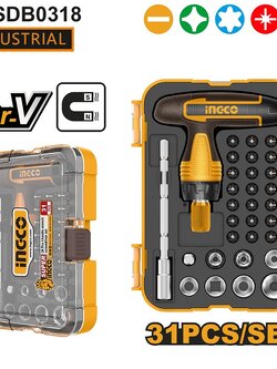 ชุดไขควง/ลูกบล็อค 31 ชิ้น INGCO รุ่น HKSDB0318