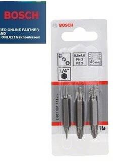 ดอกไขควง PH / SL x45mm. BOSCH 2607001744 แพค3ดอก
