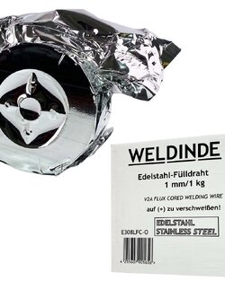ลวดเชื่อมMIG สแตนเลส 1.0mm. 1Kg. E308LFC-0 WELDINDE