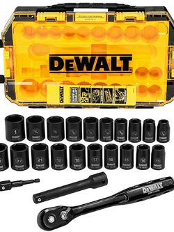 ชุดลูกบล็อก1/2" 23ชิ้น+กล่อง DWMT74739 DEWALT