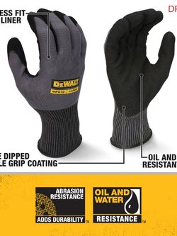 DEWALT ถุงมือทำงานแบบยึดจับทนทาน ไซส์L DPG72L