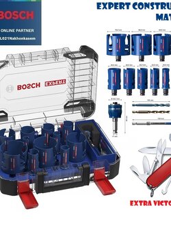 ชุดดอกโฮลซอ 15ชิ้น Expert Construction Material set BOSCH #061599763Y