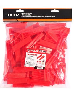 Tiler by POLO ลิ่มปรับระดับกระเบื้อง รุ่น 8119-1PW เหมาะสำหรับกระเบื้องหนา 3-12 มม. บรรจุ 100 ชิ้น/แพ็ค